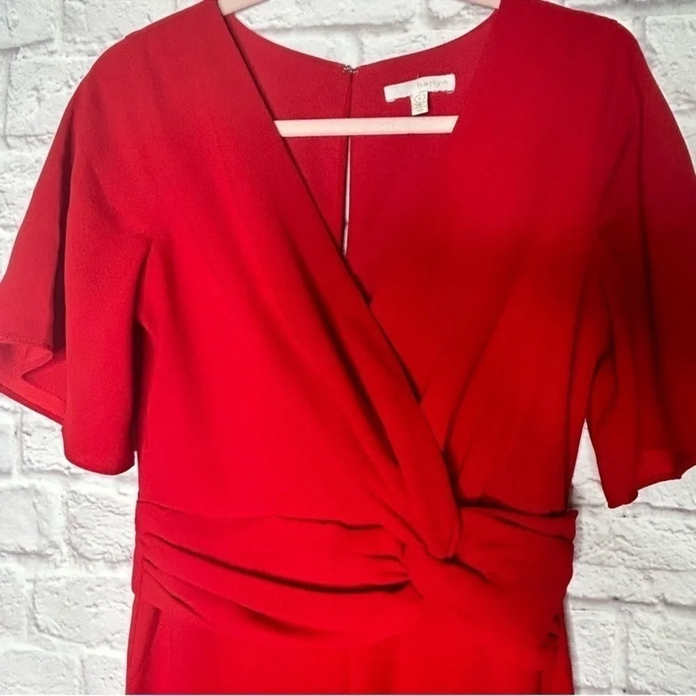 Harlyn Red Front Twist Jumpsuit - Picture 9 of 15